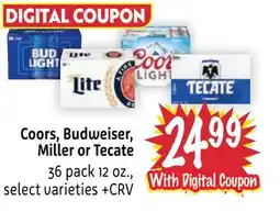 Foodmaxx Coors, Budweiser, Miller or Tecate offer
