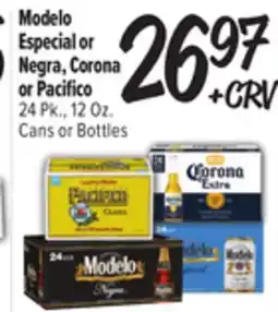 El Super Fresh Modelo Especial or Negra, Corona or Pacifico offer