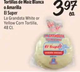 El Super Fresh White or Yellow Corn Tortilla offer
