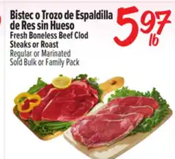 El Super Fresh Fresh Boneless Beef Clod Steaks or Roast offer