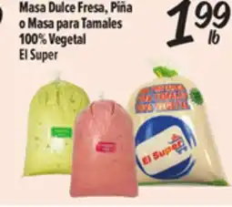 El Super Fresh Masa Dulce Fresa, Piñao Masa para Tamales 100% Vegetal El Super offer