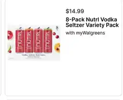 Walgreens 8-Pack Nutrl Vodka Seltzer Variety Pack offer