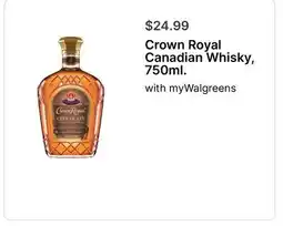 Walgreens Crown Royal Canadian Whisky, 750ml offer