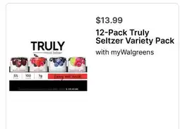 Walgreens 12-Pack Truly Seltzer Variety Pack offer
