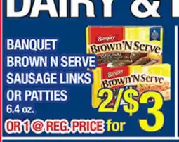 Torres Supermercado BANQUET BROWN N SERVE SAUSAGE LINKS OR PATTIES offer