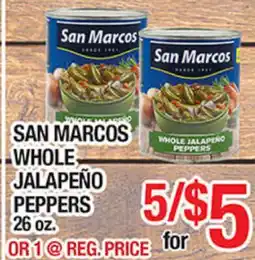 Torres Supermercado SAN MARCOS WHOLE JALAPEÑO PEPPERS offer