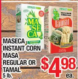 Torres Supermercado MASECA INSTANT CORN MASA REGULAR OR TAMAL offer