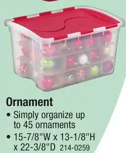 Menards Ornament offer