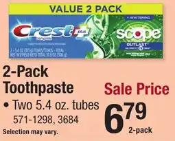 Menards 2-Pack Toothpaste offer