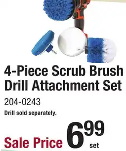 Menards 4-Piece Scrub Brush Drill Attachment Set offer