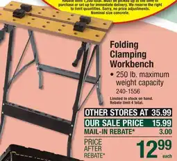 Menards Folding Clamping Workbench offer