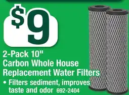 Menards 2-Pack 10 Carbon Whole House Replacement Water Filters offer