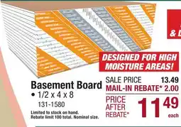 Menards Basement Board offer