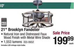 Menards 21 Brooklyn Fandelier offer