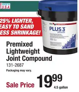 Menards Premixed Lightweight Joint Compound offer