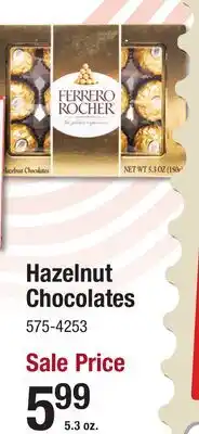 Menards Hazelnut Chocolates offer