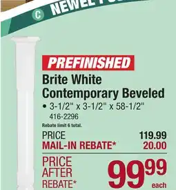 Menards Brite White Contemporary Beveled offer