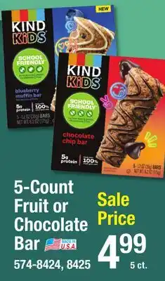 Menards 5-Count Fruit or Chocolate Bar offer