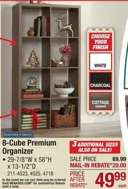Menards 8-Cube Premium Organizer offer