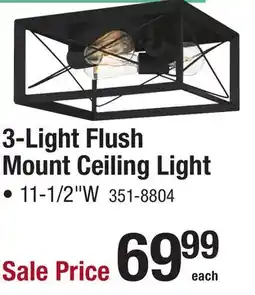 Menards 3-Light Flush Mount Ceiling Light offer