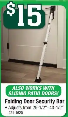 Menards Folding Door Security Bar offer