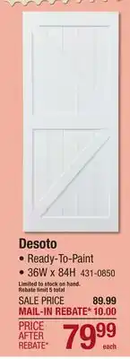 Menards Desoto offer