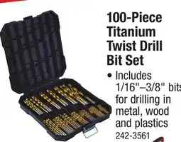 Menards 100-Piece Titanium Twist Drill Bit Set offer