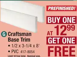 Menards Craftsman Base Trim offer
