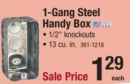 Menards 1-Gang Steel Handy Box offer