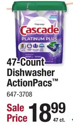 Menards 47-Count Dishwasher ActionPacs offer