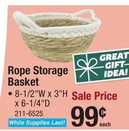 Menards Rope Storage Basket offer