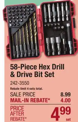 Menards 58-Piece Hex Drill & Drive Bit Set offer