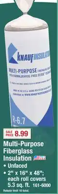 Menards Multi-Purpose Fiberglass Insulation offer