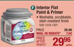 Menards Interior Flat Paint & Primer offer