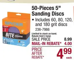 Menards 50-Pieces 5 Sanding Discs offer