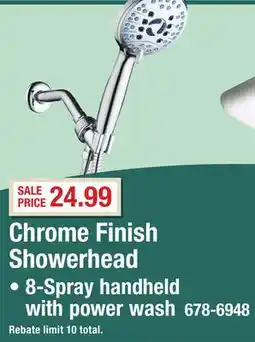 Menards Chrome Finish Showerhead offer