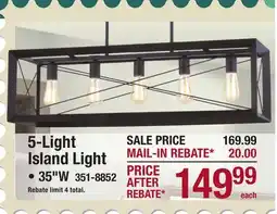 Menards 5-Light Island Light offer