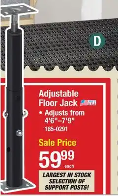 Menards Adjustable Floor Jack offer