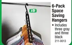 Menards 6-Pack Space Saving Hangers offer