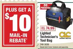 Menards Lighted Technician's Tool Bag offer