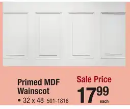 Menards Primed MDF Wainscot offer