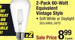 Menards 2-Pack 60-Watt Equivalent Vintage Style offer