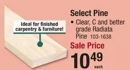 Menards Select Pine offer