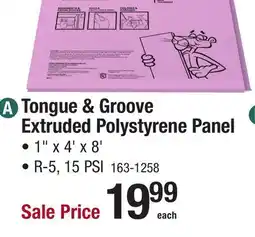 Menards Tongue & Groove Extruded Polystyrene Panel offer
