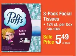 Menards 3-Pack Facial Tissues offer