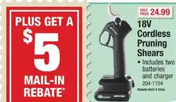 Menards 18V Cordless Pruning Shears offer