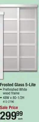 Menards Frosted Glass 5-Lite offer