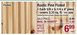 Menards Rustic Pine Fluted offer