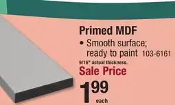 Menards Primed MDF offer