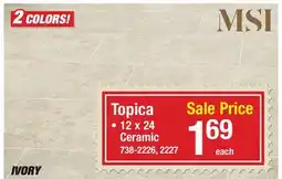 Menards Topica offer
